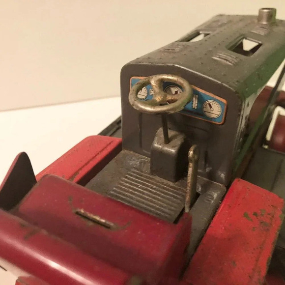 Vtg Nomura Japan Tin Battery 1200 Piston Action Tractor Incomplete Not Working - Picture 10 of 16